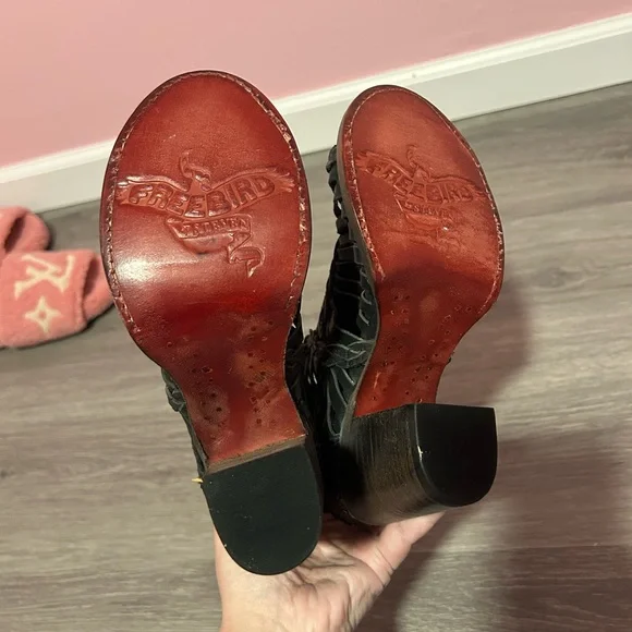 Freebird Black Braided Heeled Boots - Picture 4 of 8